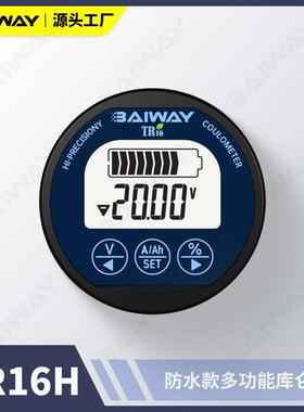 TR16H款游艇房车电池电量显示表电池电量监视器换电改装电量表