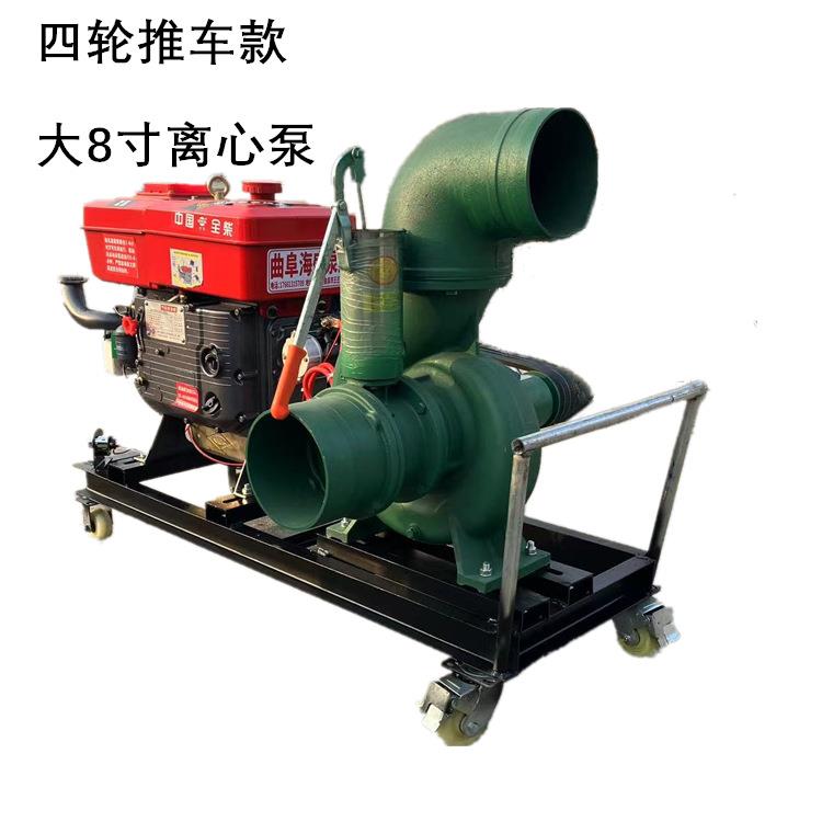 排涝抗旱8寸抽水泵 排涝应急水泵 抽污水柴油电动自吸水泵