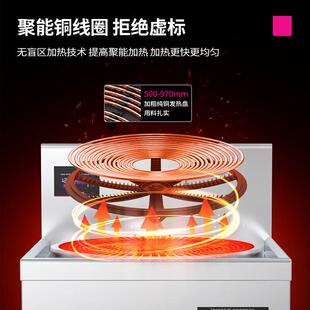 食堂酒店电炒 1520KW火猛炉灶商用 电LC L25KW磁双头单尾小炒灶8