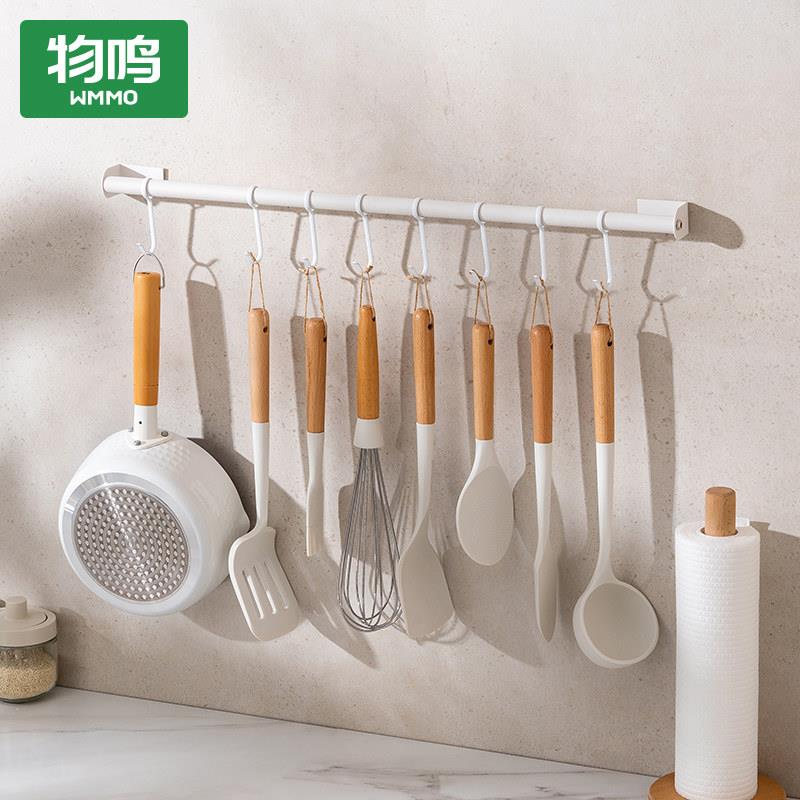 物鸣厨房挂钩免打孔壁挂式挂架多功能置物架刀架挂杆架厨具置物架