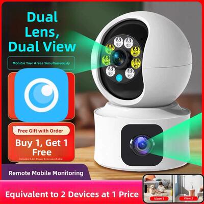 iCam365双画面摄像头家用新款超清全彩无线连WiFi手机远程监控器