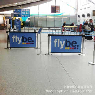 一米线广告围栏广告商场活动隔离带排队护栏画面定制伸缩带现货