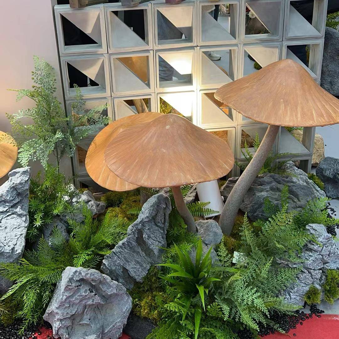 含阳仿真蘑菇幼儿园环创植物角泡沫模型拍摄道具彩色布景园艺微景