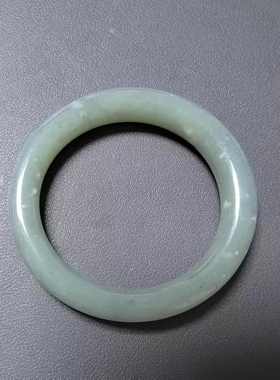 ZB85 捡漏天然和田玉 手镯 50.48g 内直径57.5  附鉴定证书