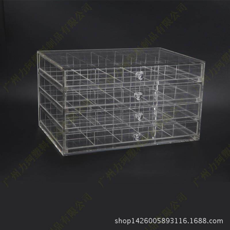 亚克力四层抽屉箱收纳盒储物盒 食品盒 有机透明珠宝首饰盒展示架
