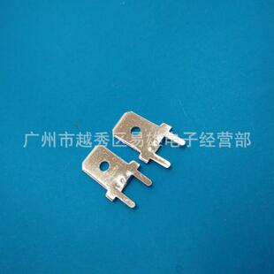 6.3接插件6.3带定位插片0.8厚防倒焊脚插片250带防倒定位5000 包