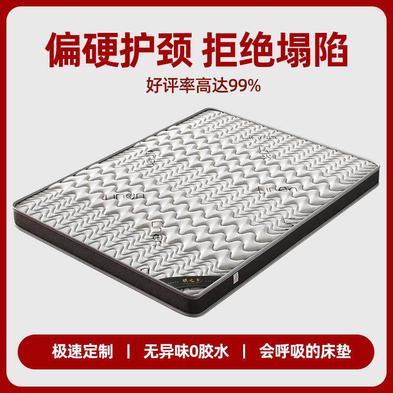 环保偏硬床垫乳胶护脊椰棕棕垫铺底冬夏两用老人儿童双面棕榈