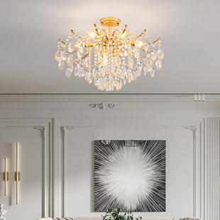 吊灯 衣帽间中古公主房轻奢法式 美式 水晶灯卧室餐厅吸顶灯客厅欧式