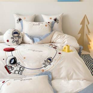 2025新品 100支长绒棉纯棉四件套三套抱枕床单