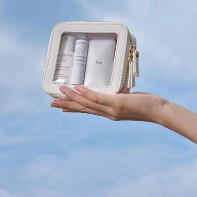 Small Cosmetic Bag for Purse Mini Makeup for Cute Clear Pou