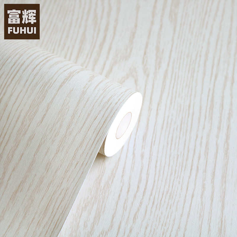 槽粘墙纸不透底贴纸软片展柜pvc木纹壁纸柜家具自翻新波音门导气