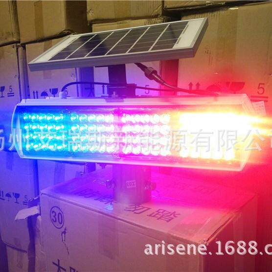 艾友太阳能交通爆闪灯LED交通设施灯双面警示灯
