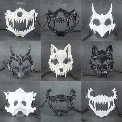 Dress up as a skeleton mask for a Halloween party 骷髅面具