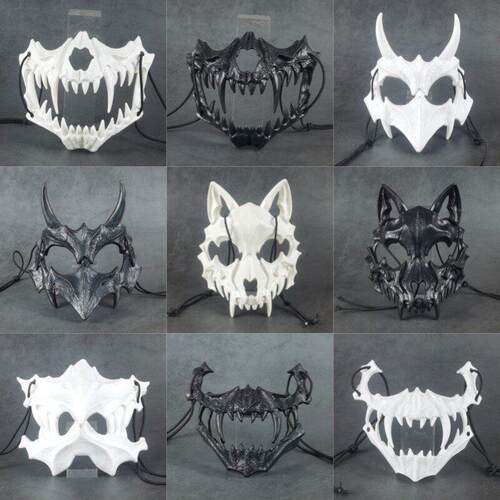 Dress up as a skeleton mask for a Halloween party 骷髅面具