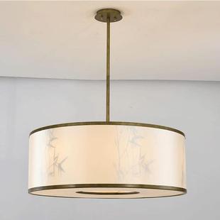 新中式 餐厅吊灯禅意现代竹影古典设计客厅餐厅卧室灯布艺竹子吊灯