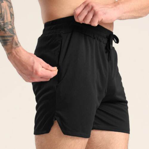 Fitness shorts men's zipper pocket basketball shorts beach