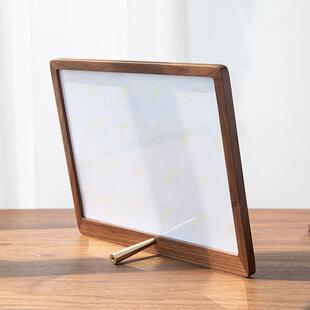 实木证书框双面透明相框摆台亚克力高级感奖状展示框定制刻字摆