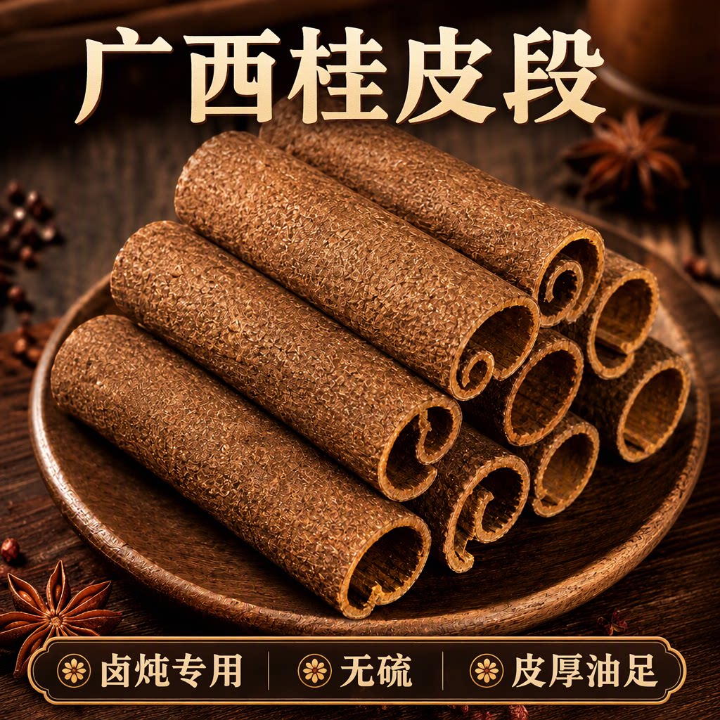 广西桂皮段肉桂干货无硫足干精选皮厚油足卤肉卤炖专用香料调味料