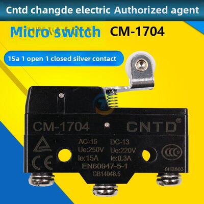 CNTD昌得电器微动行程开关CM-1704 脚踏开关LT3 4芯子配件滚轮德