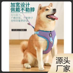 胸背带宠物型犬柴犬金毛狗链子遛狗 星选G狗狗牵引绳狗绳子背心式