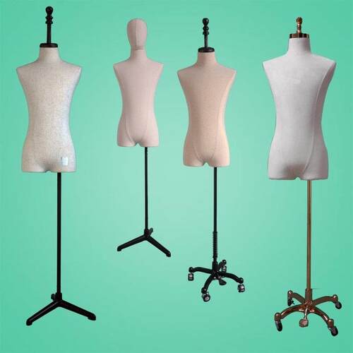 男半身木手模特休闲服装展示架半身模特人体服装店橱窗包布男模特