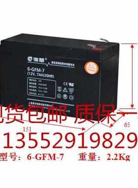 上海复华蓄电池6-GFM-7免维护蓄电池12V7AH电力通讯UPS用电瓶