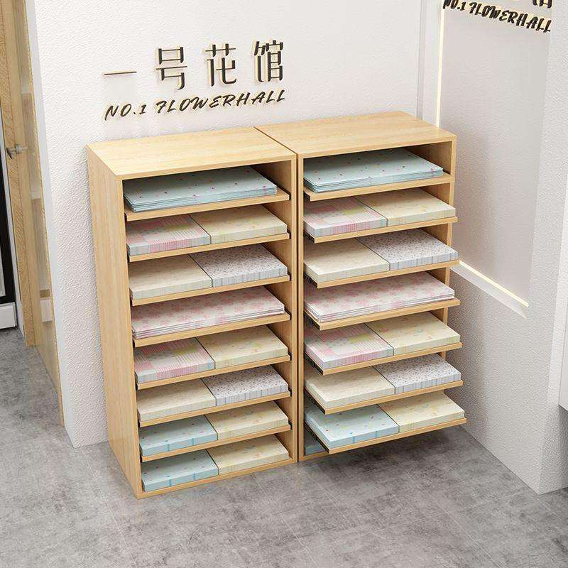 网红鲜花收纳架可抽拉拍照收纳柜简约花店柜子卡纸展示架