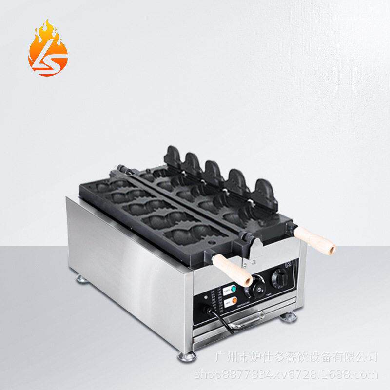 炉仕多电热商用开口恐龙烧摆摊小吃设备开口鲷鱼烧机恐龙华夫饼机