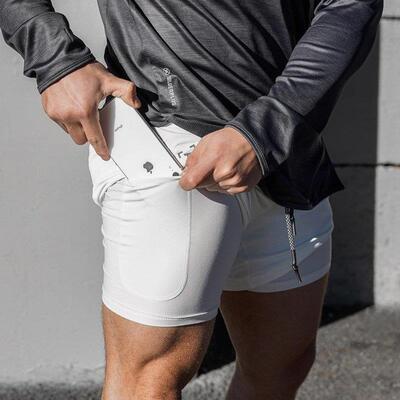 Running Shorts Men 2in1 Quick Dry GYM运动裤Sport Short Pants