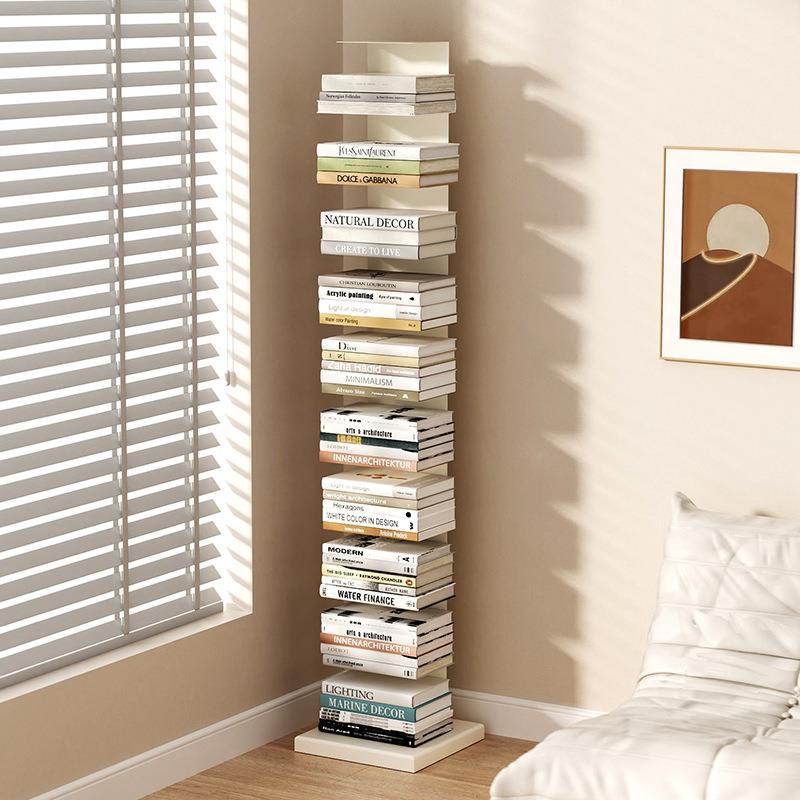 隐意形书架落地易UIN靠墙转角纳置物收架客厅小型铁艺展示架简创