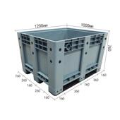 加封折BJA闭式 厚塑料卡板箱格密封叠塑料托盘筐围板箱塑胶网卡板