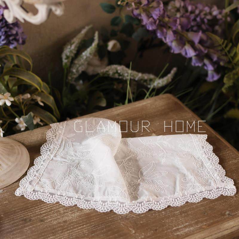 法式刺绣布艺西餐垫少女蕾丝花边桌布盖布杯垫盖巾氛围拍照道具布,居家布艺,餐垫,淘宝优惠券,粉丝福利购,淘宝优惠卷