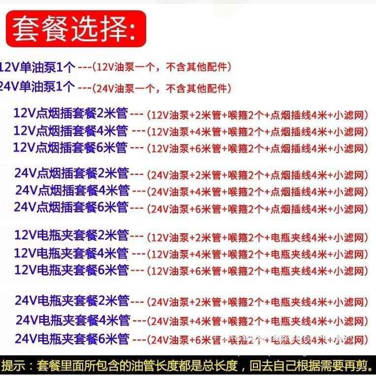 电动抽油泵汽油泵柴油泵水大泵OLC加率12V功24V自吸泵油泵抽油
