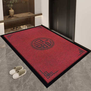 红色进门垫玄关客厅脚垫地毯代发 家用出入平安入户门耐脏地垫中式