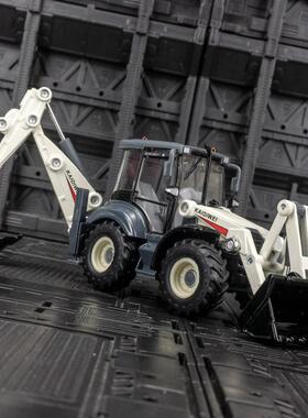 凯迪威625004仿真双头铲车合金工程车儿童挖土机铲车二合一模型