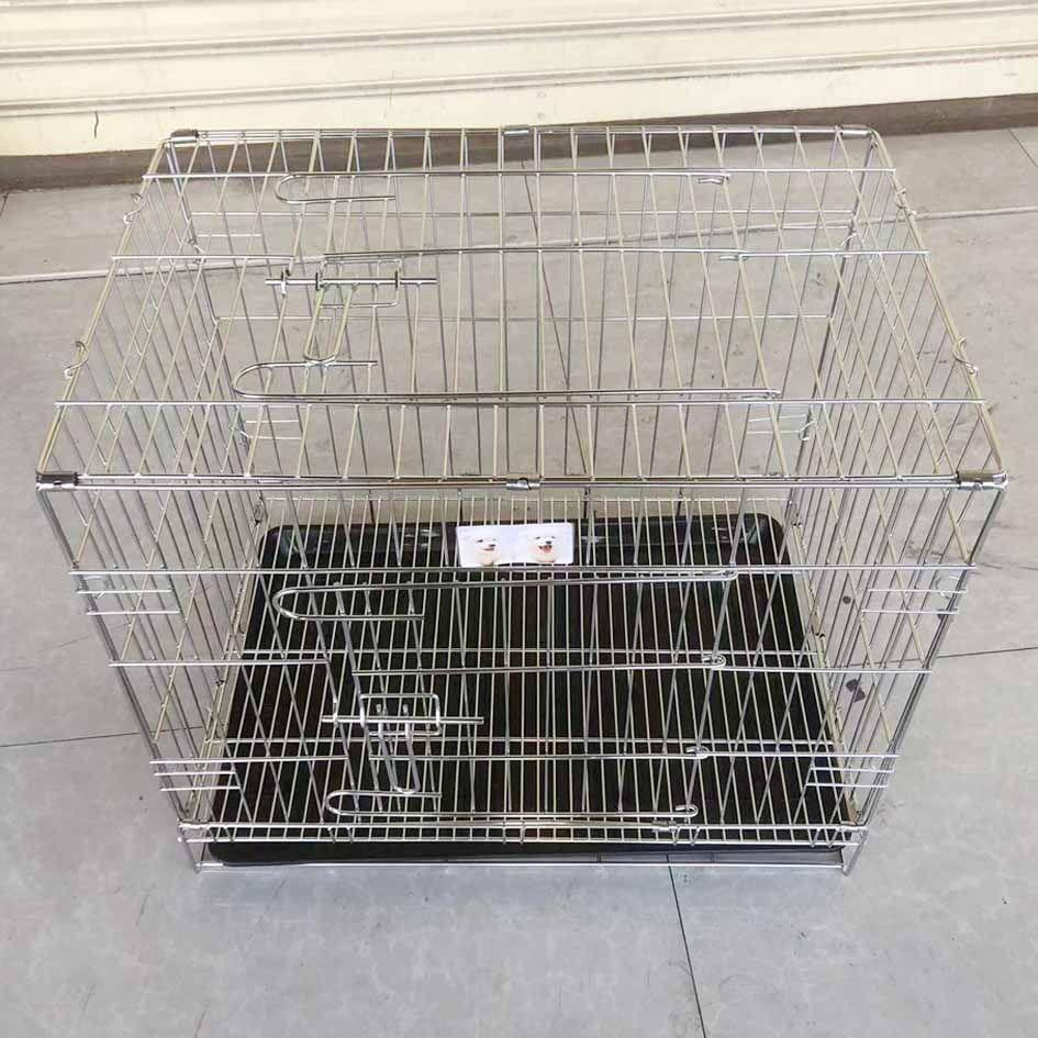 不锈钢折叠狗笼子坚固不生锈猫笼室内泰迪贵宾狗笼中小型犬室外笼