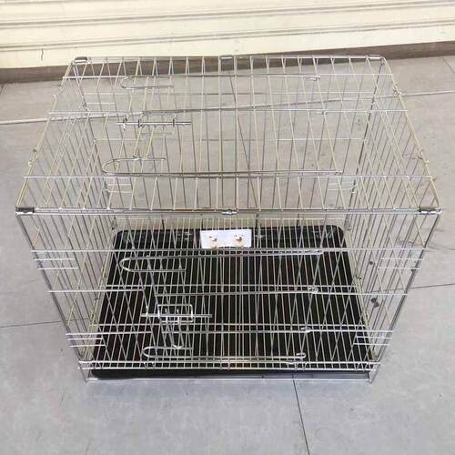 不锈钢折叠狗笼子坚固不生锈猫笼室内泰迪贵宾狗笼中小型犬室外笼