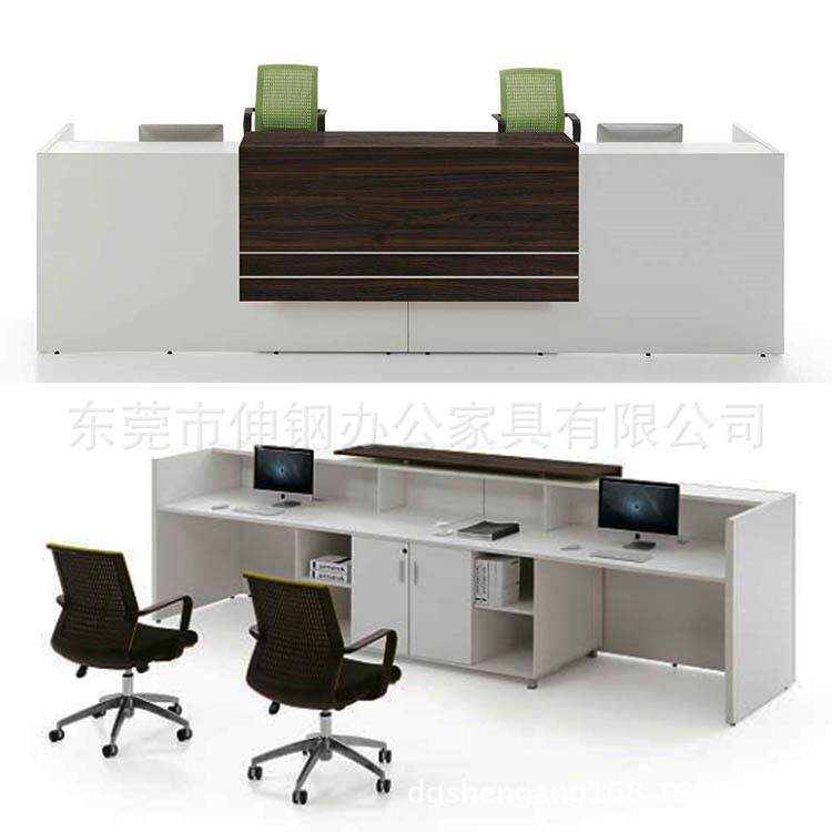 办公前台简约时尚屏风位挡板式接待桌台厂家直销广东家具