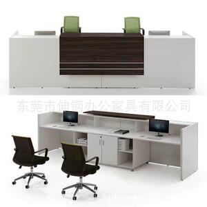 办公前台简约时尚屏风位挡板式接待桌台厂家直销广东家具