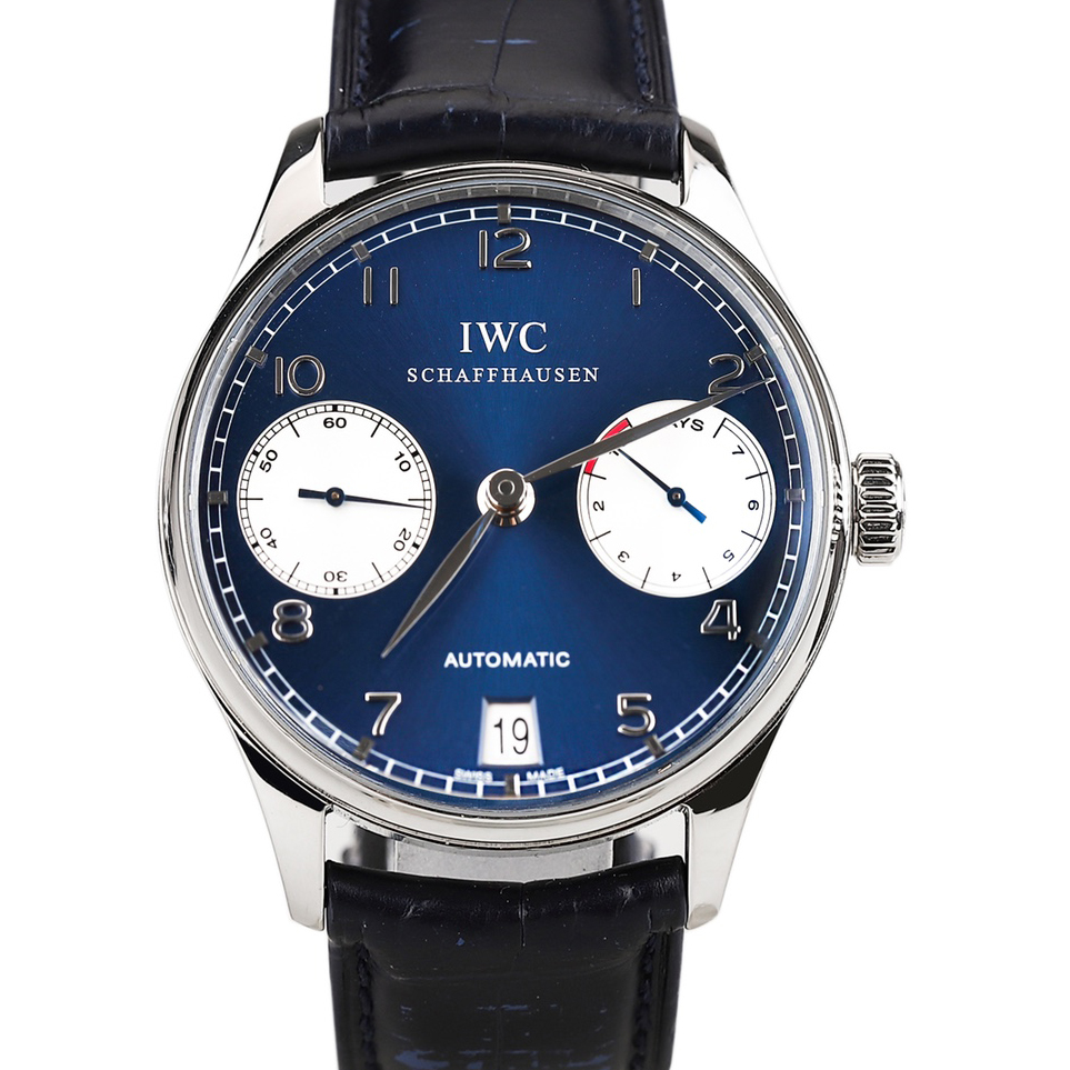 [9.8新]万国公价102000限量熊猫蓝盘葡萄牙自动机械男表IW500112