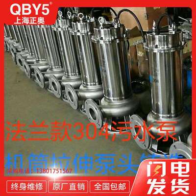 正奥泵业WQ(D)-S型全不锈钢精密铸造污水污物潜水电泵
