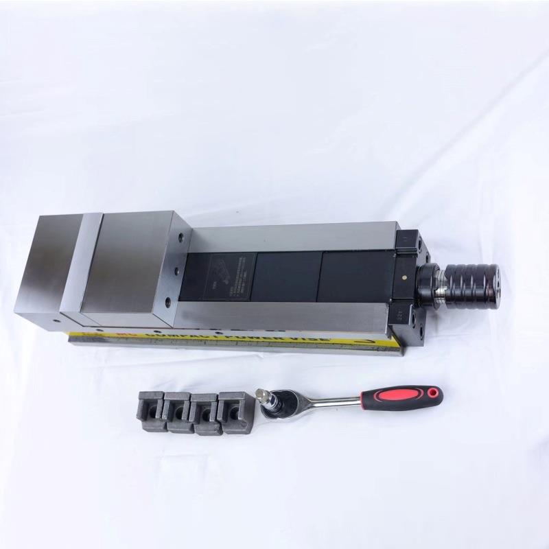 现货鹰牌5寸倍力虎钳精密增压台钳液压平口钳角固式重型油压