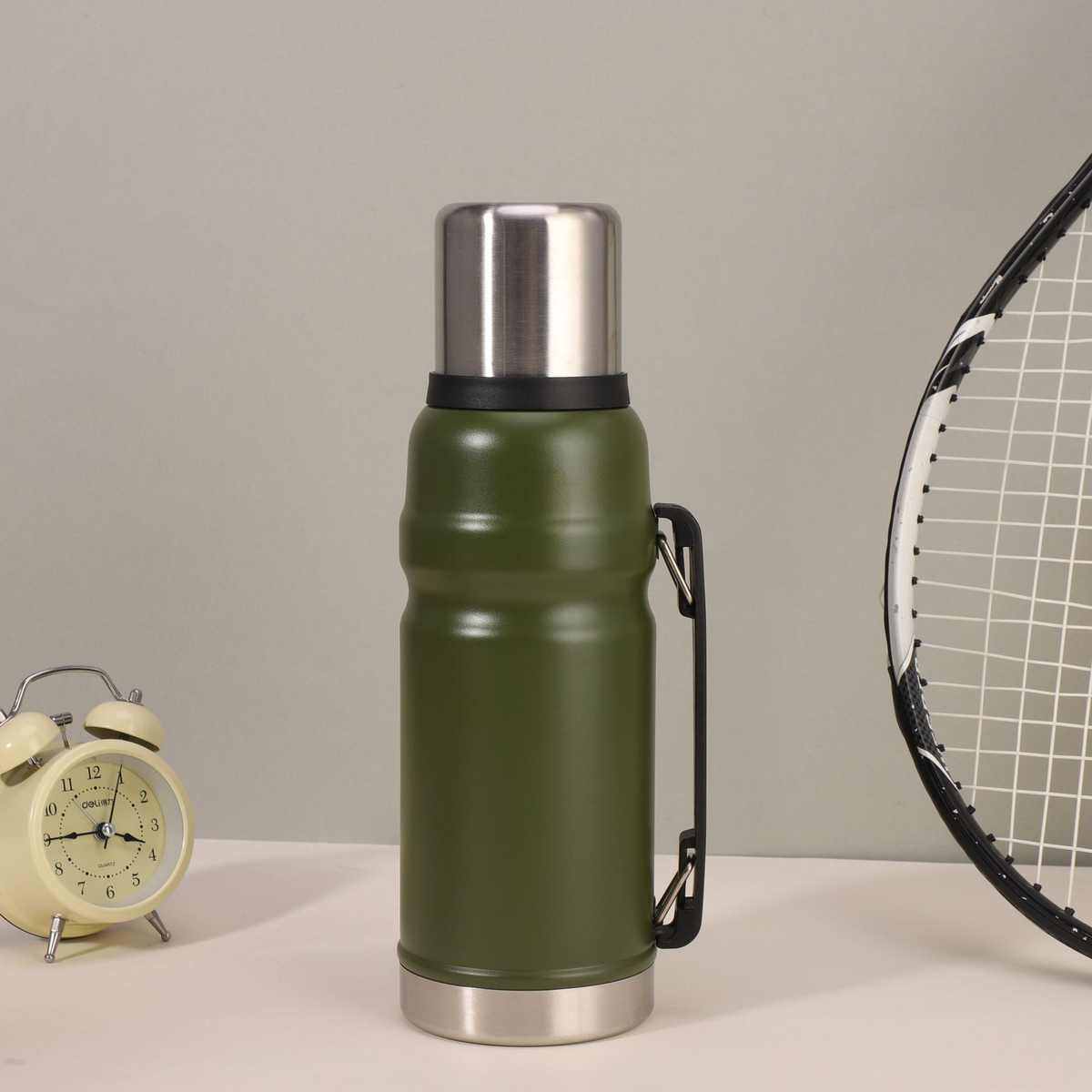 外贸304不锈钢大容量户外便携保温壶运动水杯双层保冷手柄旅行壶,餐饮具,保冷/保温杯,淘宝优惠券,粉丝福利购,淘宝优惠卷