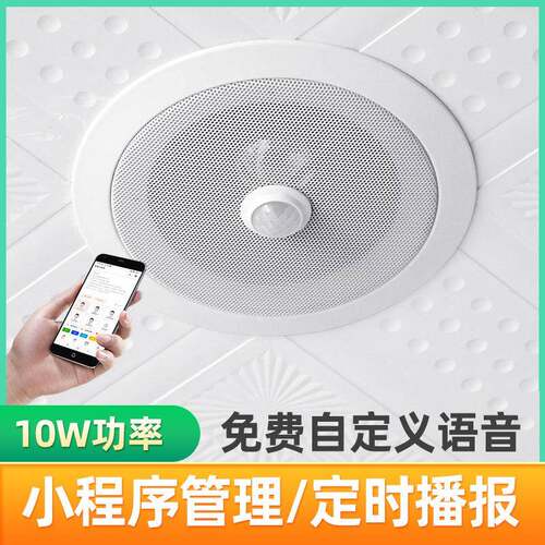 人体感应语音提示器天花板吸顶嵌入式喇叭广告播放背景音乐YX160