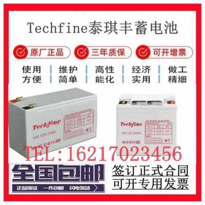 Techfine泰琪丰蓄电池UD12V-38AH7.2a17a24a40a65a100a150a200ah