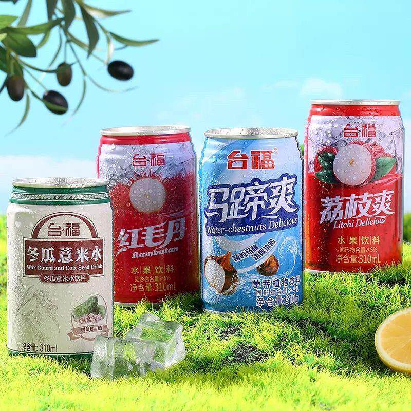 福建台福荔枝爽马蹄菠萝爽红毛丹冬瓜薏米水果味清凉整箱