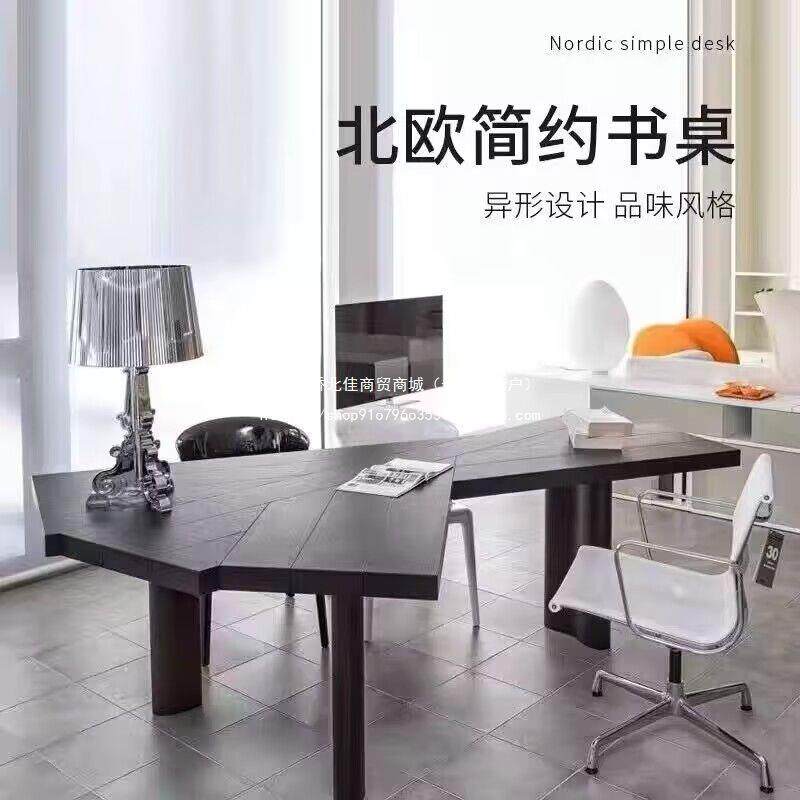 老板桌代简奢约实木电脑桌轻风极简书桌现异无品牌/形工作台设计