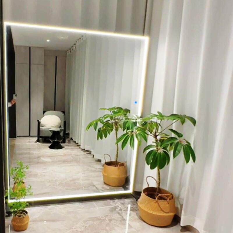 可移动舞蹈镜子超大全身镜健身家用智能发光全身镜子舞蹈镜带轮子