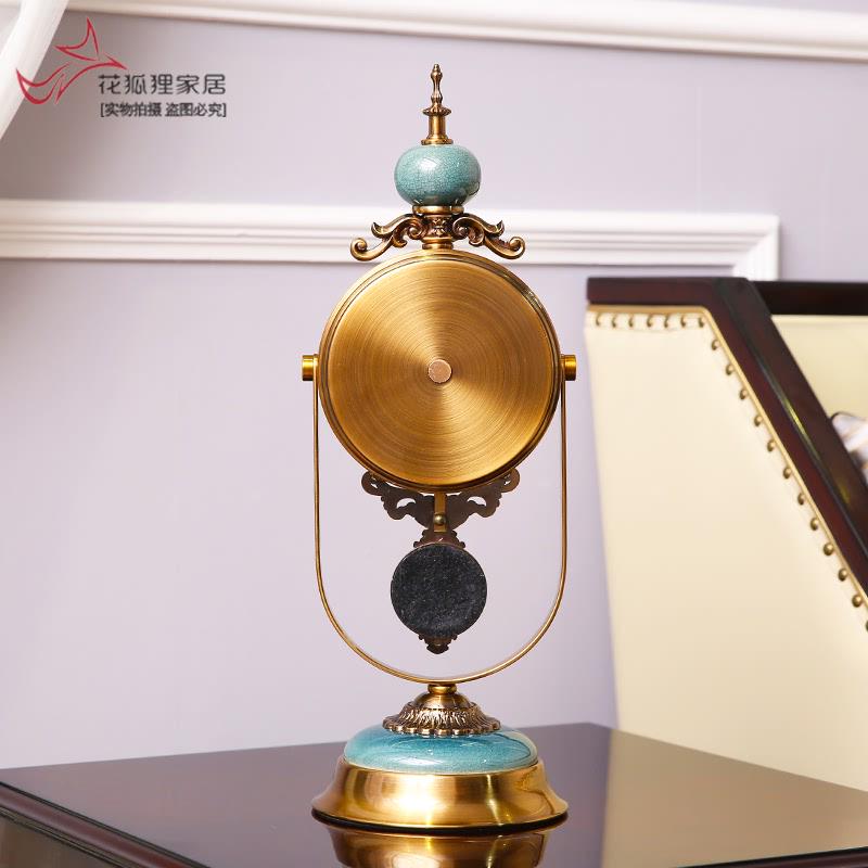 欧式座钟摆件家用客厅桌面时钟时尚复古钟表创意台式摆钟美式台钟