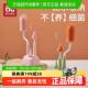 奶瓶刷清洗刷新生婴儿专用长柄涮子奶嘴刷子三合一矽胶清洁刷套装